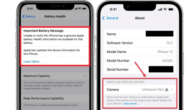 iPhone repair parts